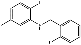 2-氟-N-(2-氟苄基)-5-甲基苯胺 结构式