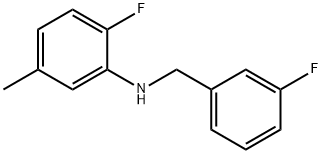 2-氟-N-(3-氟苄基)-5-甲基苯胺 结构式