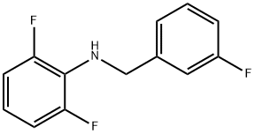 2,6-二氟-N-(3-氟苄基)苯胺 结构式