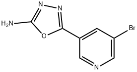 5-(5-BROMOPYRIDIN-3-YL)-1,3,4-OXADIAZOL-2-AMINE 结构式