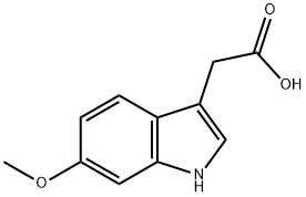 6-甲氧基吲哚-3-乙酸 结构式