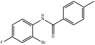 N-(2-溴-4-氟苯基)-4-甲基苯甲酰胺 结构式