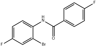 N-(2-溴-4-氟苯)-4-氟苯甲酰胺 结构式