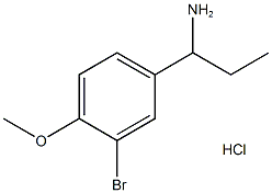 1-(3-Bromo-4-methoxy-phenyl)-propylamine hydrochloride 结构式