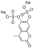 disodium (4-methyl-2-oxo-2H-1-benzopyran-6,7-diyl)disulphate  结构式