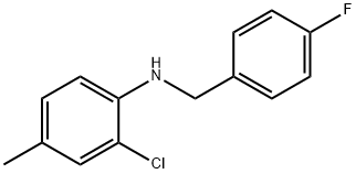 2-氯-N-(4-氟苄基)-4-甲基苯胺 结构式