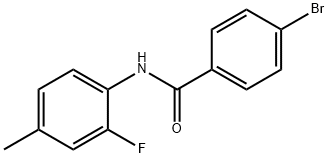 4-溴-N-(2-氟-4-甲基苯基)苯甲酰胺 结构式