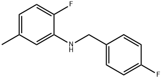 2-氟-N-(4-氟苄基)-5-甲基苯胺 结构式