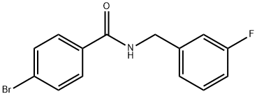 4-溴-N-(3-氟苄基)苯甲酰胺 结构式