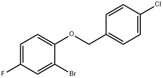 2-溴-1-((4-氯苄基)氧基)-4-氟苯 结构式
