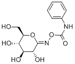 O-(D-吡喃葡萄糖基)氨基N-苯基氨基甲酸酯 结构式