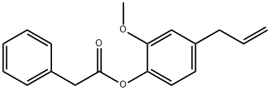 苯乙酸-2-甲氧-4-(2-丙烯基)苯(酚)酯 结构式