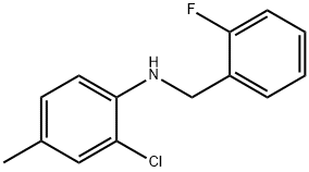2-氯-N-(2-氟苄基)-4-甲基苯胺 结构式
