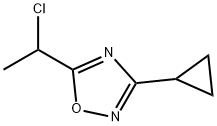 5-(1-chloroethyl)-3-cyclopropyl-1,2,4-oxadiazole 结构式