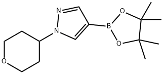 1-(四氢吡喃-4-基)-1H-吡唑-4-硼酸频哪醇酯 结构式