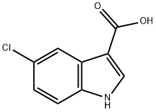 5-氯吲哚-3-羧酸 结构式