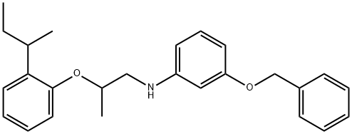 3-(Benzyloxy)-N-{2-[2-(sec-butyl)phenoxy]-propyl}aniline 结构式