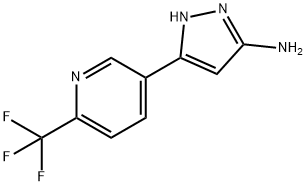 1H-Pyrazol-3-aMine, 5-[6-(trifluoroMethyl)-3-pyridinyl]- 结构式