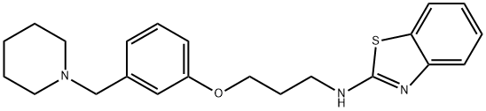 N-(3-(3-(哌啶-1-基甲基)苯氧基)丙基)苯并[D]噻唑-2-胺 结构式