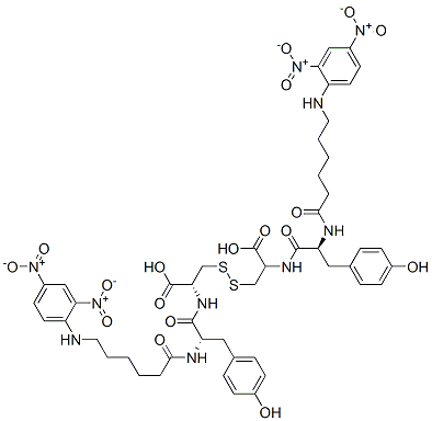 N,N'-bis((epsilon-((2,4-dinitrophenyl)amino)caproyl)tyrosyl)cystine 结构式