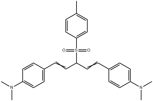 双(对二甲氨基苯乙烯基)-对甲苯磺酰甲烷 结构式