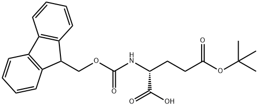 N-芴甲氧羰基-D-谷氨酸 gamma-叔丁酯 结构式