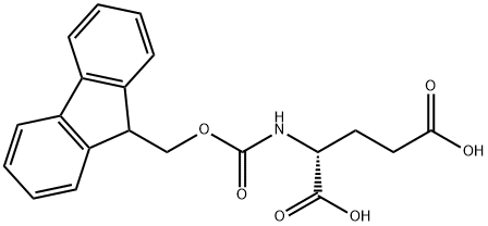 N-(9-芴甲氧羰基)-D-谷氨酸 结构式