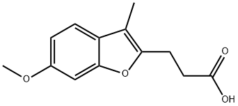 3-(6-Methoxy-3-methyl-2-benzofuranyl)propionic acid 结构式