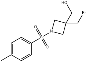 (3-(溴甲基)-1-甲苯磺酰氮杂啶-3-基)甲醇 结构式