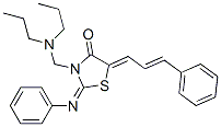 (5Z)-5-cinnamylidene-3-[(dipropylamino)methyl]-2-phenylimino-thiazolid in-4-one 结构式