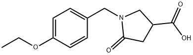 1-(4-ETHOXY-BENZYL)-5-OXO-PYRROLIDINE-3-CARBOXYLIC ACID 结构式