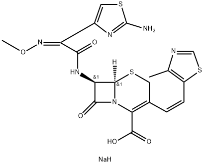 头孢妥仑钠 结构式