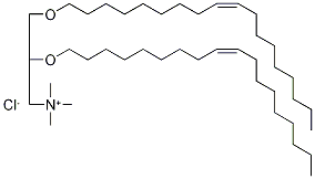 三甲基[2,3-(二油烯基氧基)丙基]氯化铵 结构式