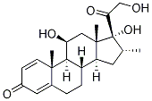 11Β,17Α,21-三羟基-16Α-甲基-孕甾-1,4-二烯-3,20-二酮 结构式