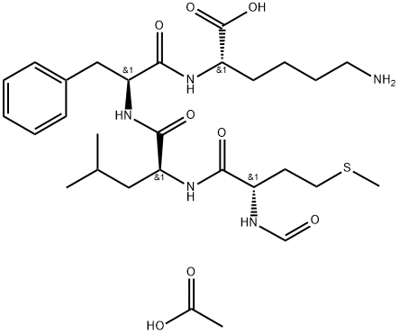 N-FORMYL-MET-LEU-PHE-LYS ACETATE SALT 结构式