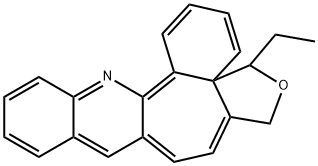 5-乙基-6,7-二氢苯并[6,7]呋喃并[3',4':5,6]环庚烷并[1,2-B]喹啉 结构式