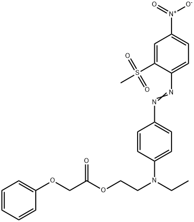 2-[乙基[4-[[2-(甲基磺酰基)-4-硝基苯基]偶氮]苯基]氨基]乙基苯氧基乙酸酯 结构式