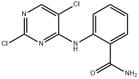 2-((2,5-二氯嘧啶-4-基)氨基)苯甲酰胺 结构式