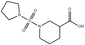 1-(吡咯烷-1-基磺酰基)哌啶-3-羧酸 结构式