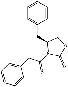 (S)-4-苄基-3-(2-苯基乙酰基)噁唑烷-2-酮 结构式