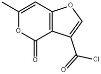4H-Furo[3,2-c]pyran-3-carbonyl chloride, 6-methyl-4-oxo- (9CI) 结构式