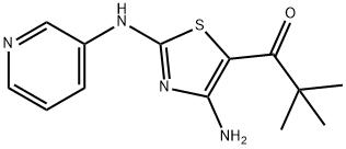 1-(4-氨基-2-(吡啶-3-基氨基)噻唑-5-基)-2,2-二甲基丙烷-1-酮 结构式