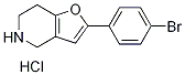 2-(4-Bromophenyl)-4,5,6,7-tetrahydrofuro-[3,2-c]pyridine hydrochloride 结构式