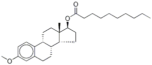 3,17BETA-雌二醇-3-甲基醚-17-癸酸酯 结构式