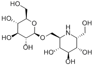 7-O-BETA-D-GLUCOPYRANOSYL-ALPHA-HOMONOJIRIMYCIN 结构式