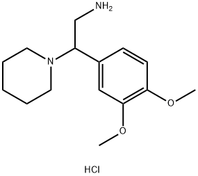 2-(3,4-DIMETHOXY-PHENYL)-2-PIPERIDIN-1-YL-ETHYLAMINE DIHYDROCHLORIDE 结构式