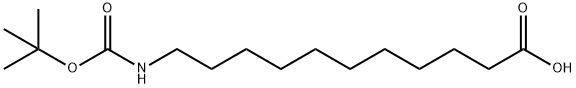 叔丁氧羰基-11-氨基十一烷酸 结构式