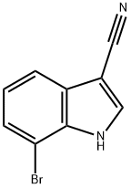 7-溴吲哚-3-甲腈 结构式