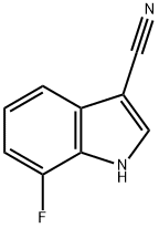 7-氟吲哚-3-甲腈 结构式