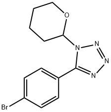 5-(4-bromophenyl)-1-(tetrahydro-2H-pyran-2-yl)tetrazole 结构式